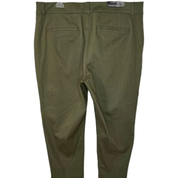 41 Hawthorn Francis Straight Leg Cotton Blend Ankle Pants - Olive Green - 22W - Picture 4 of 12